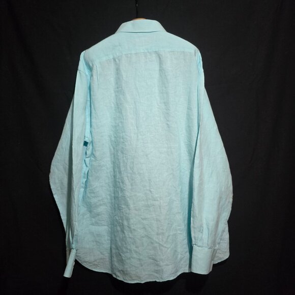 Vilbrequin 100% Linen Men's LS BF Shirt - L.Blue - Sz XL* - Picture 3 of 4